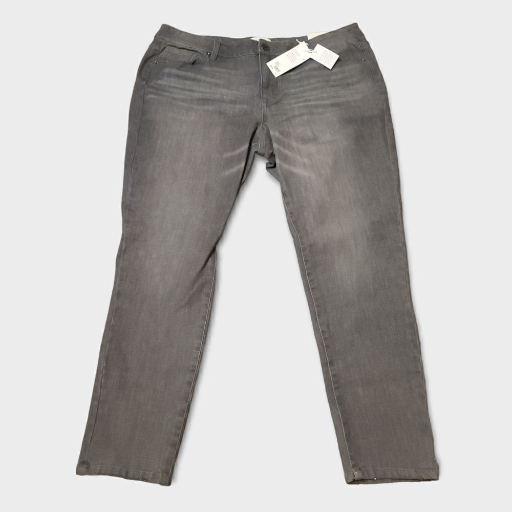 Lane Bryant NEW  Ultimate Stretch High Rise Skinny Grey Jeans Size 18